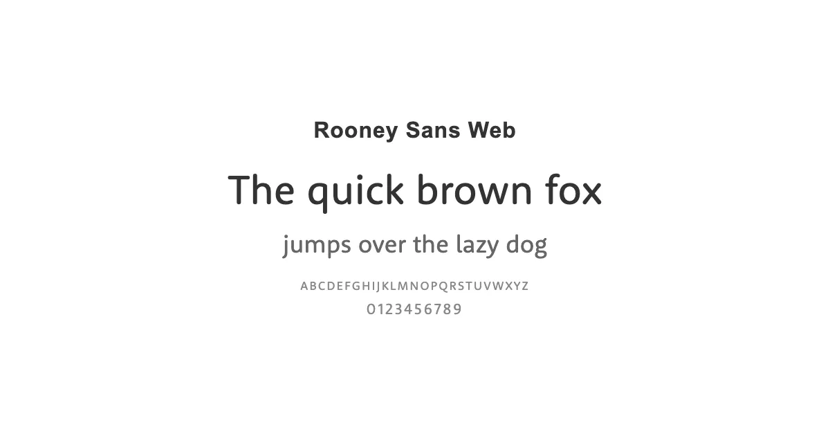 Rooney Sans Webのサムネイル画像