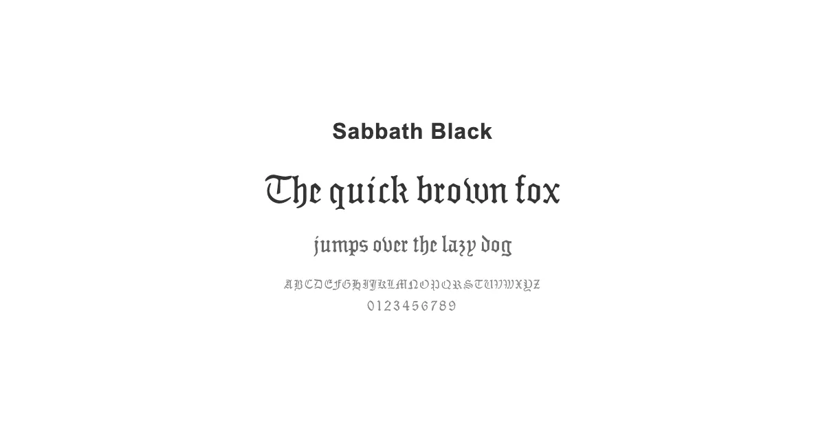 Sabbath Blackのサムネイル画像