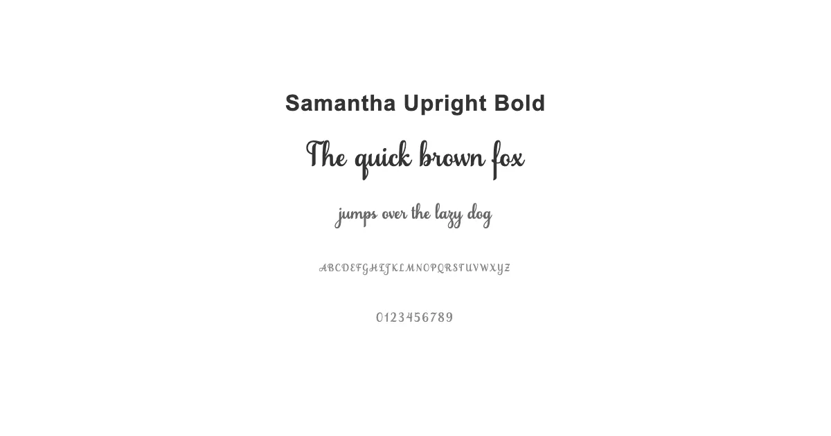 Samantha Upright Boldのサムネイル画像