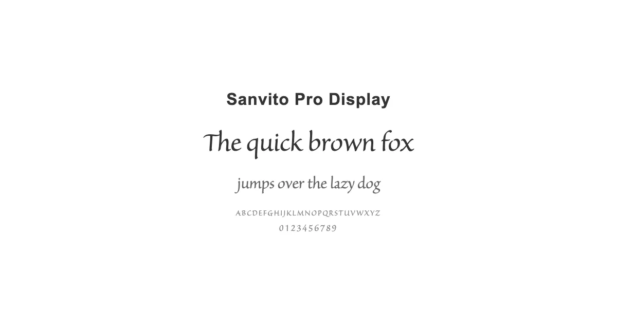 Sanvito Pro Displayのサムネイル画像