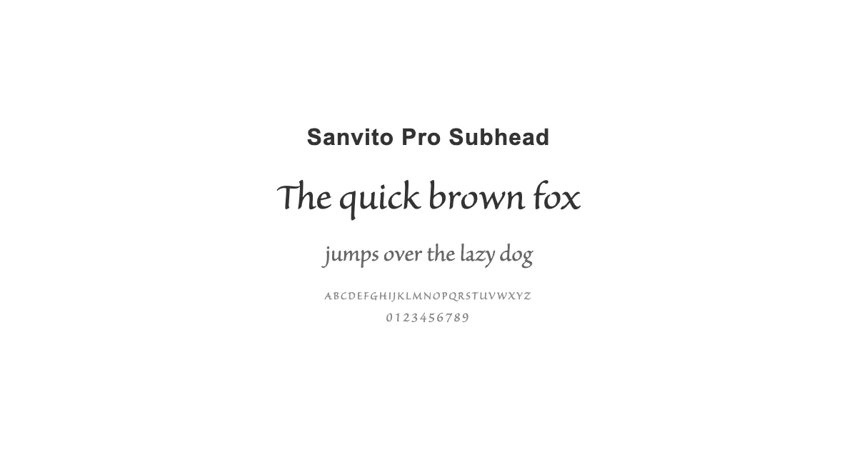 Sanvito Pro Subheadのサムネイル画像