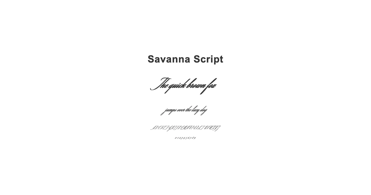 Savanna Scriptのサムネイル画像