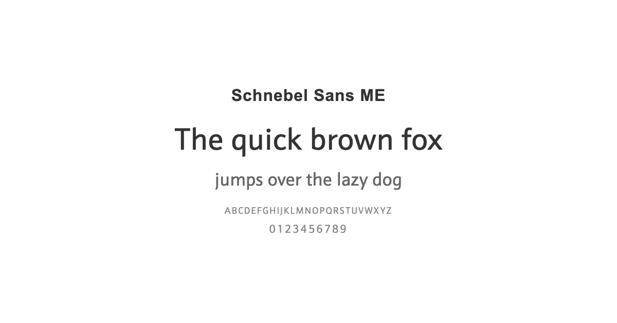 Schnebel Sans MEのサムネイル画像