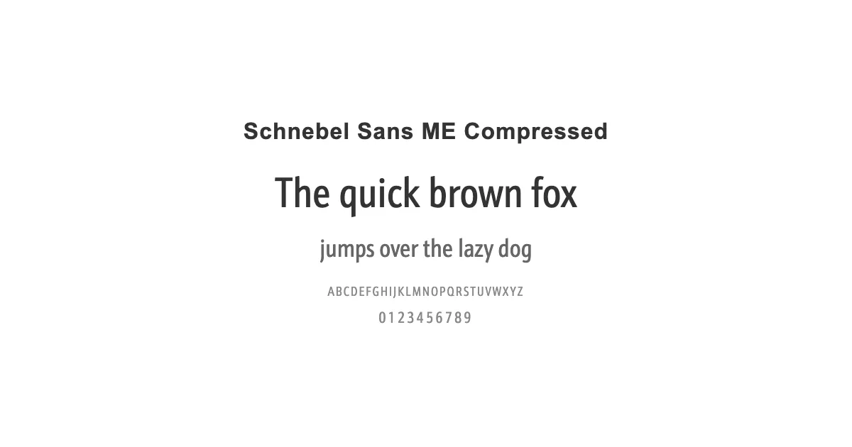 Schnebel Sans ME Compressedのサムネイル画像