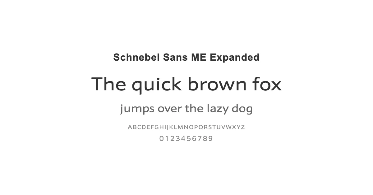 Schnebel Sans ME Expandedのサムネイル画像