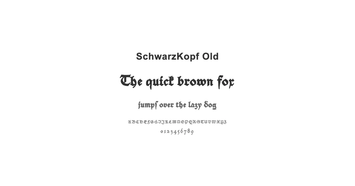 SchwarzKopf Oldのサムネイル画像