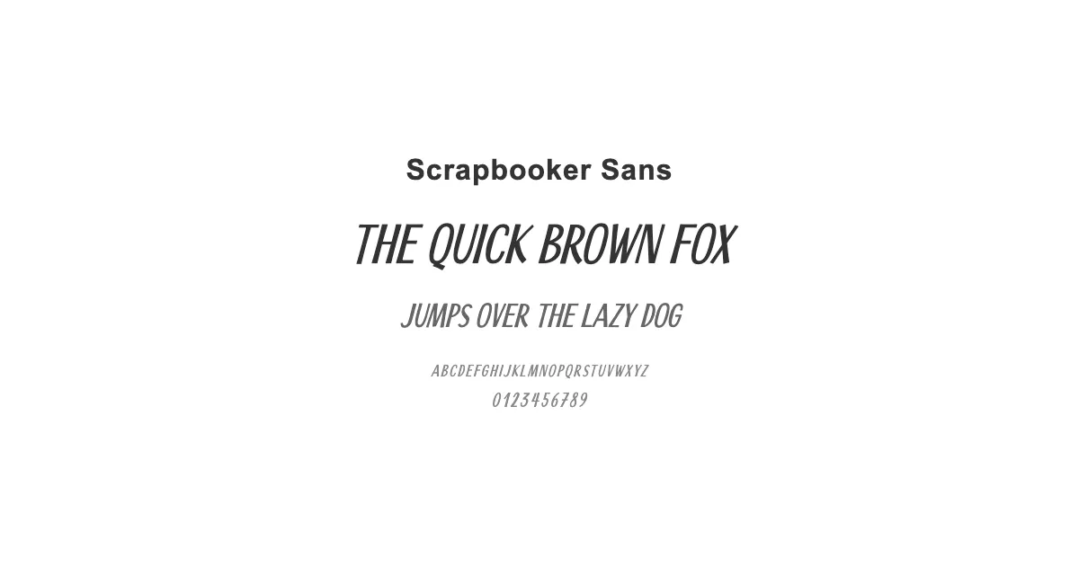 Scrapbooker Sansのサムネイル画像
