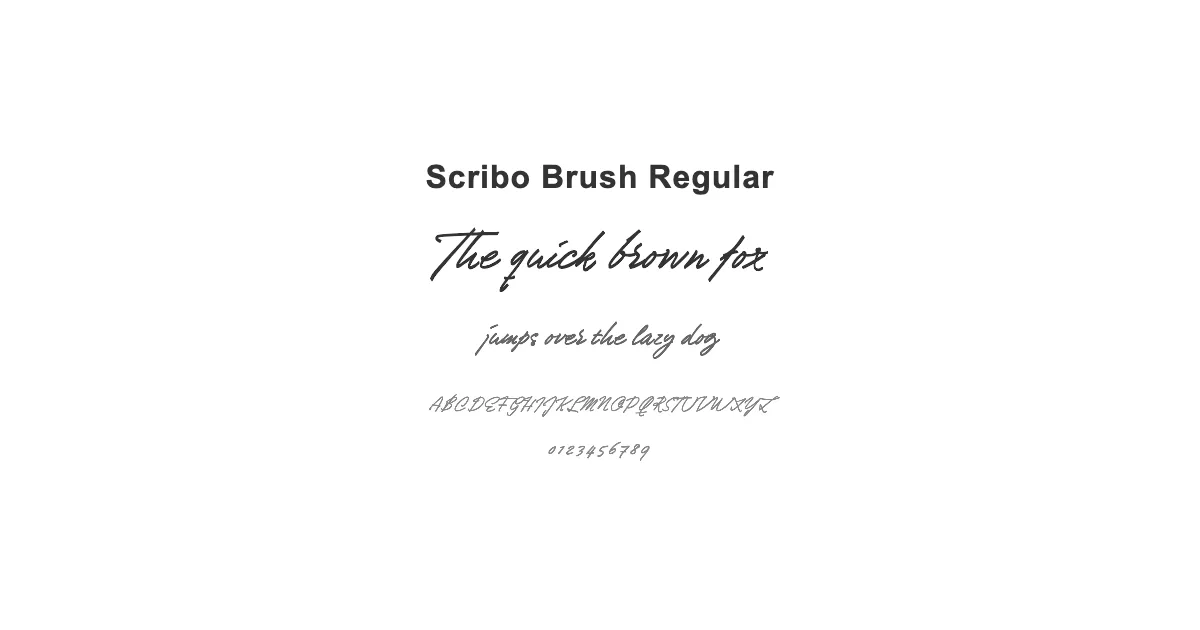 Scribo Brush Regularのサムネイル画像
