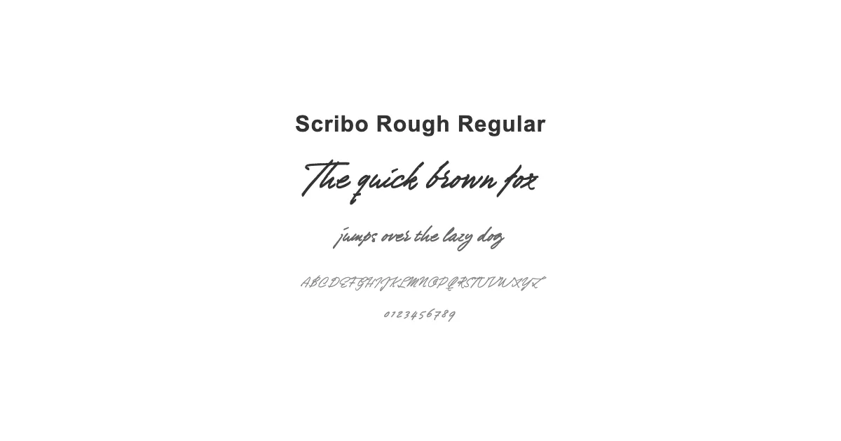 Scribo Rough Regularのサムネイル画像