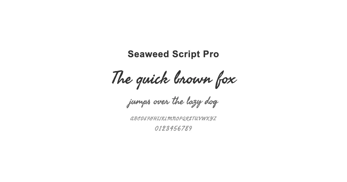 Seaweed Script Proのサムネイル画像