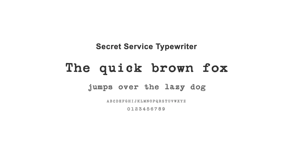 Secret Service Typewriterのサムネイル画像