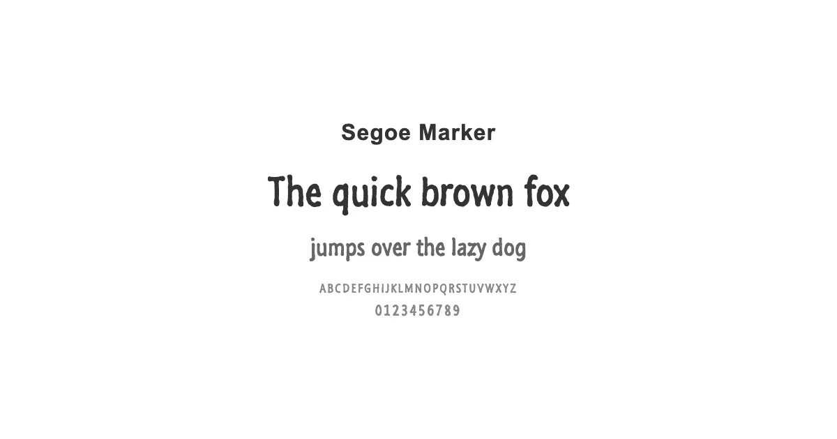 Segoe Markerのサムネイル画像