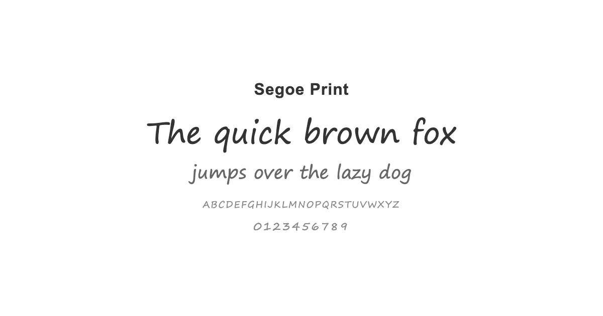 Segoe Printのサムネイル画像