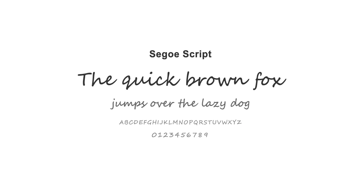 Segoe Scriptのサムネイル画像