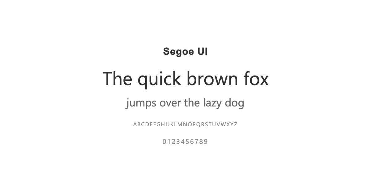 Segoe UIのサムネイル画像