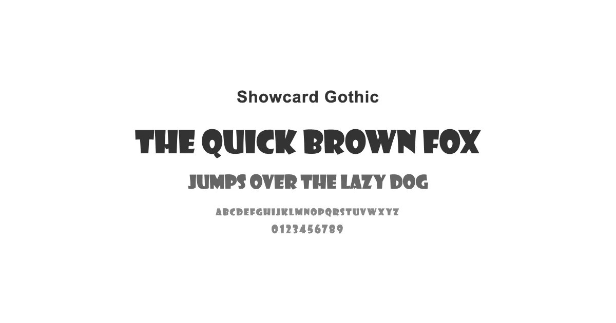 Showcard Gothicのサムネイル画像