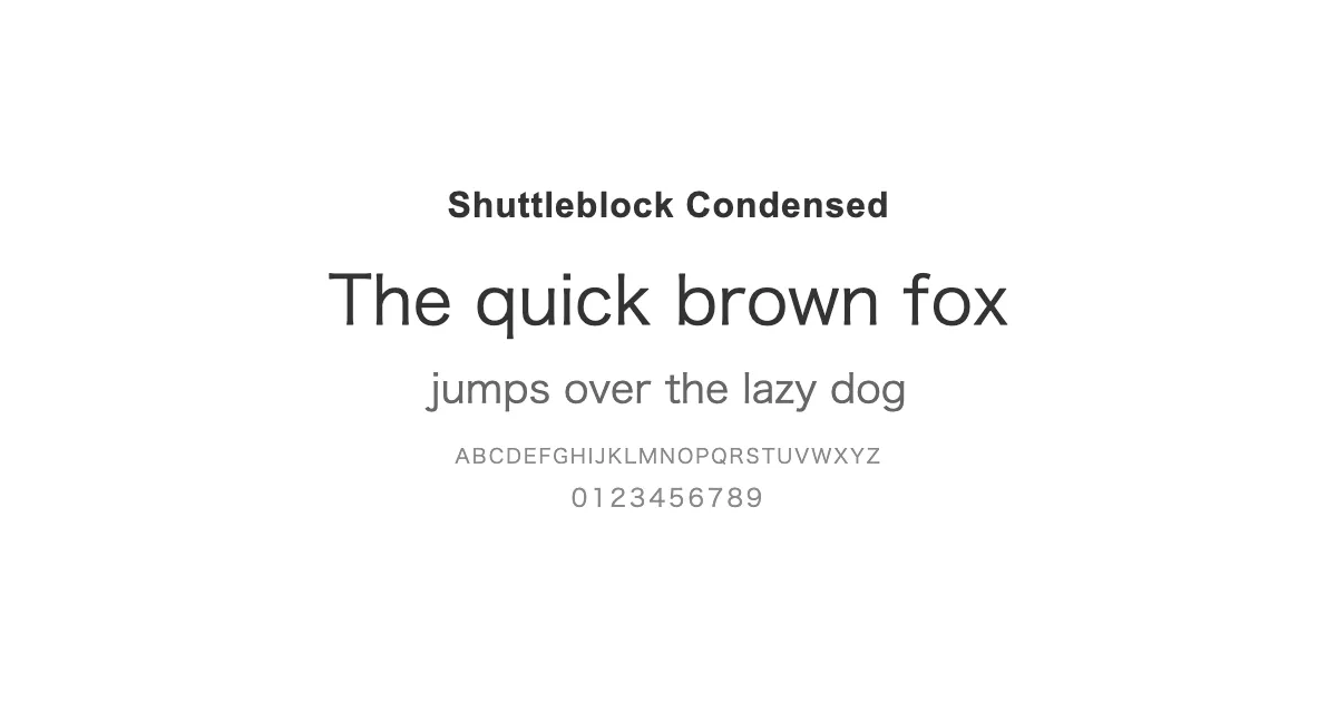 Shuttleblock Condensedのサムネイル画像