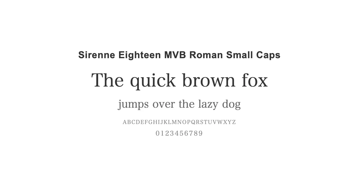 Sirenne Eighteen MVB Roman Small Capsのサムネイル画像