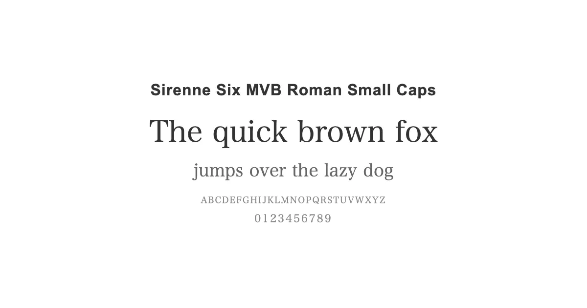 Sirenne Six MVB Roman Small Capsのサムネイル画像