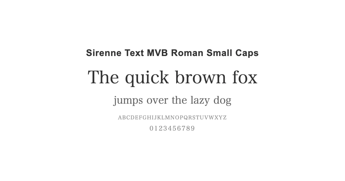 Sirenne Text MVB Roman Small Capsのサムネイル画像