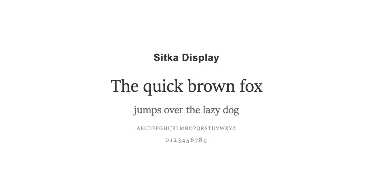 Sitka Displayのサムネイル画像