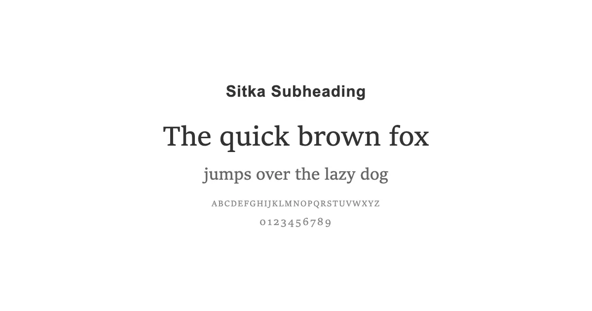 Sitka Subheadingのサムネイル画像