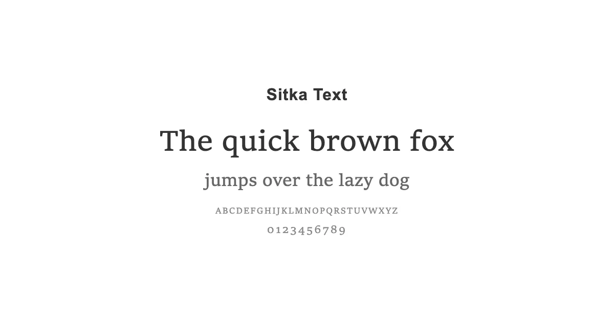 Sitka Textのサムネイル画像