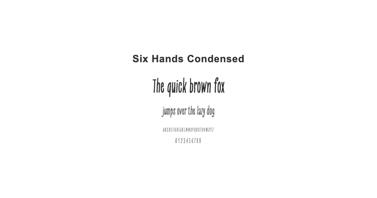 Six Hands Condensedのサムネイル画像