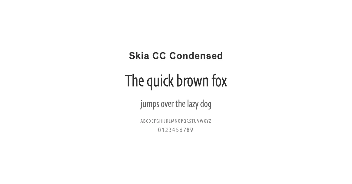 Skia CC Condensedのサムネイル画像