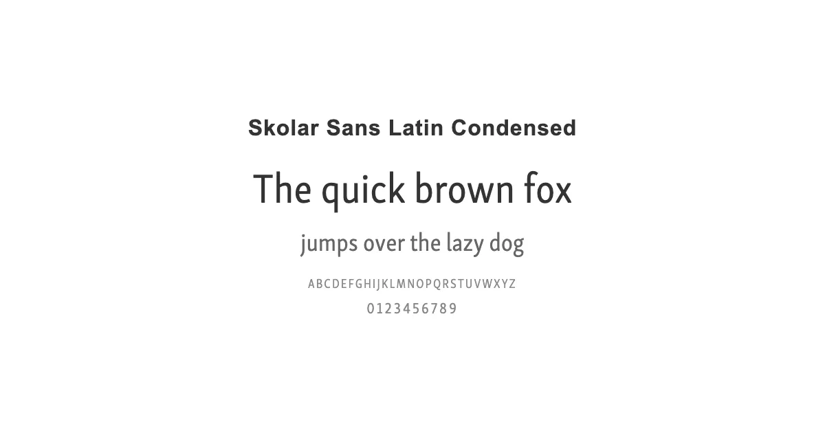 Skolar Sans Latin Condensedのサムネイル画像
