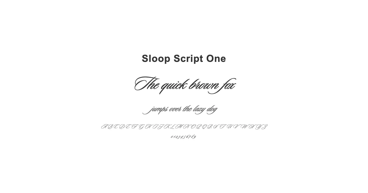 Sloop Script Oneのサムネイル画像