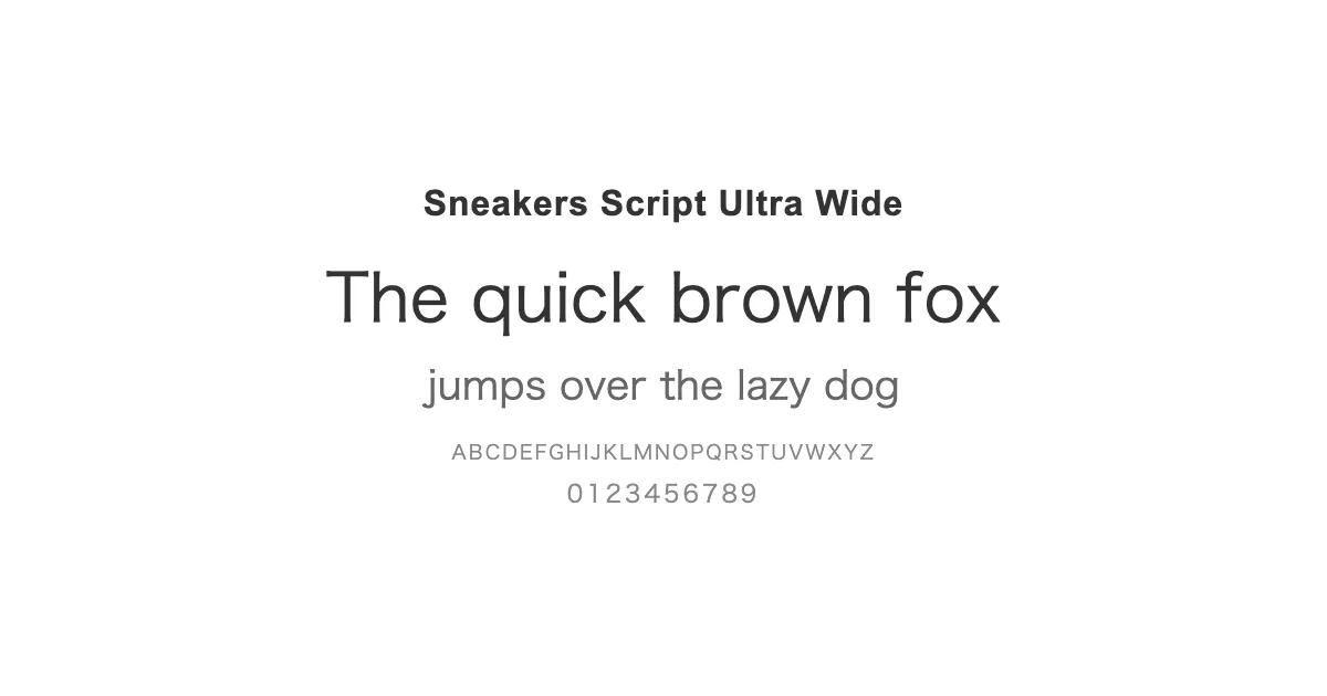 Sneakers Script Ultra Wideのサムネイル画像