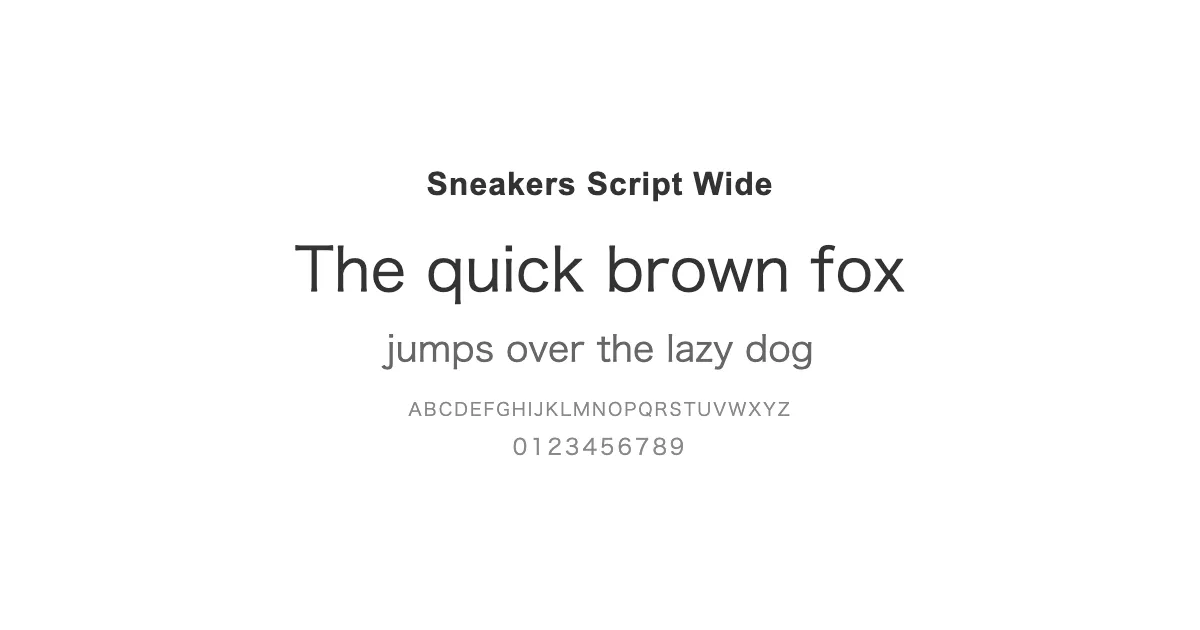 Sneakers Script Wideのサムネイル画像