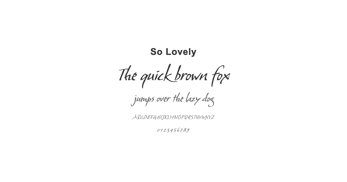 So Lovelyのサムネイル画像