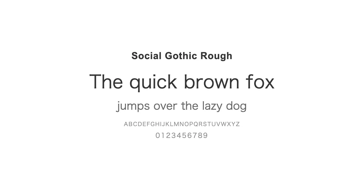 Social Gothic Roughのサムネイル画像