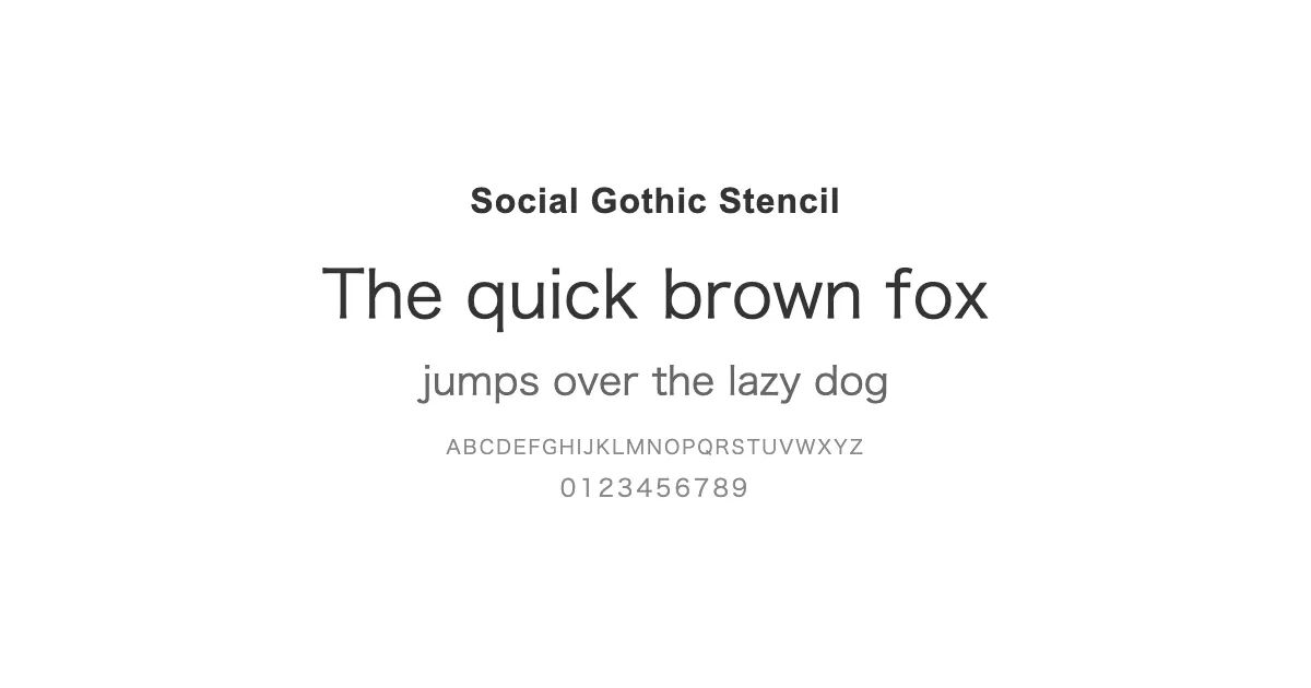Social Gothic Stencilのサムネイル画像