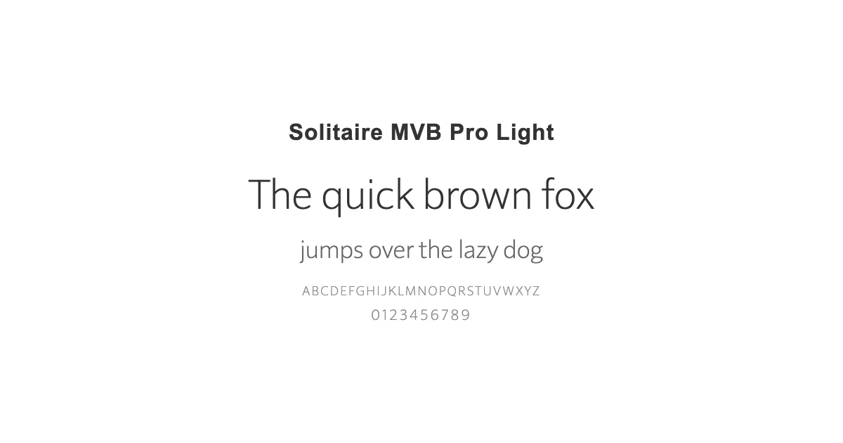Solitaire MVB Pro Lightのサムネイル画像