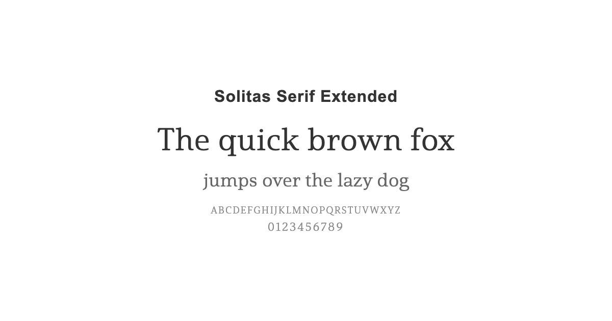Solitas Serif Extendedのサムネイル画像