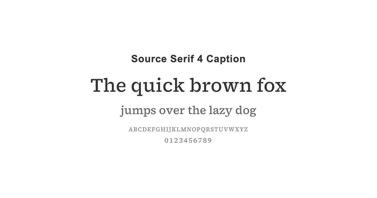 Source Serif 4 Captionのサムネイル画像