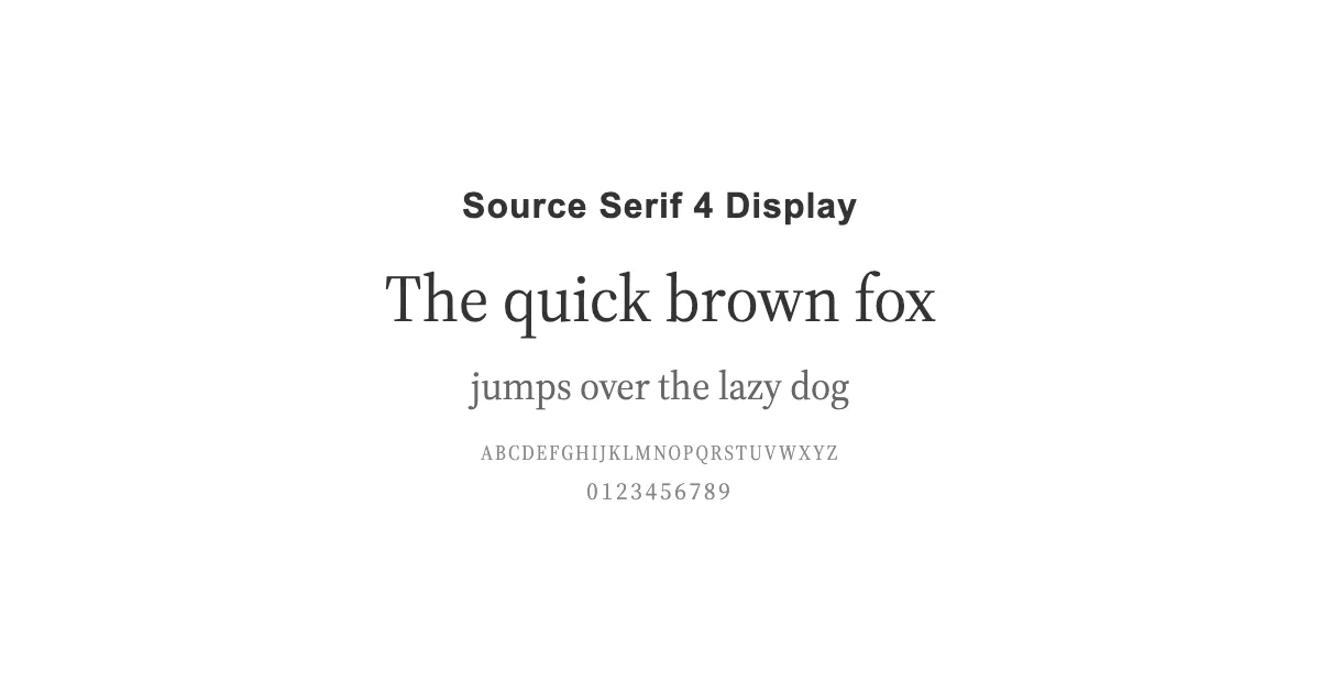 Source Serif 4 Displayのサムネイル画像