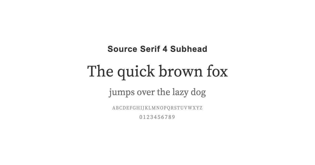 Source Serif 4 Subheadのサムネイル画像