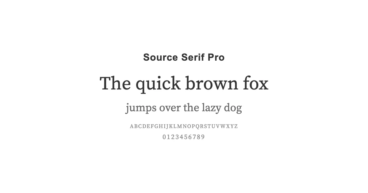 Source Serif Proのサムネイル画像