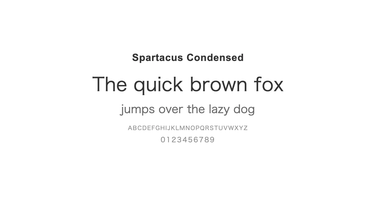 Spartacus Condensedのサムネイル画像