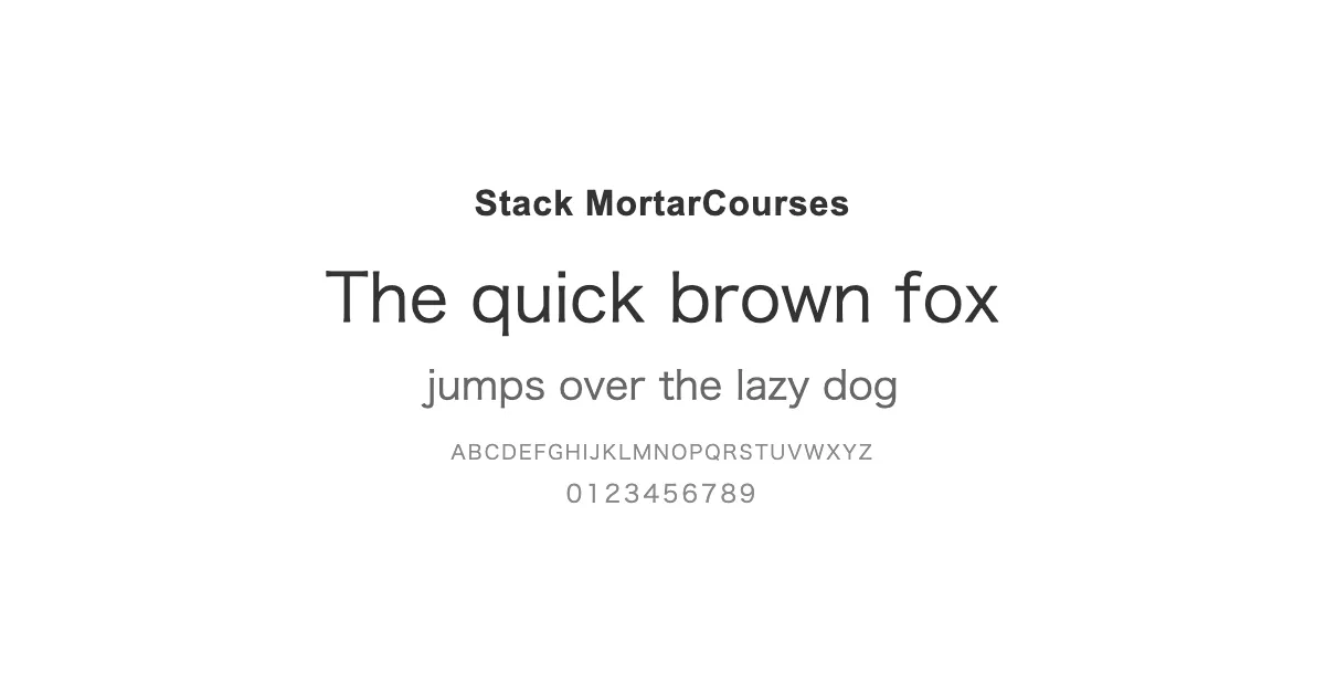 Stack MortarCoursesのサムネイル画像