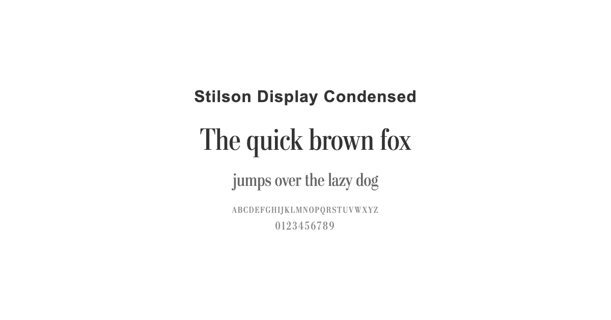 Stilson Display Condensedのサムネイル画像
