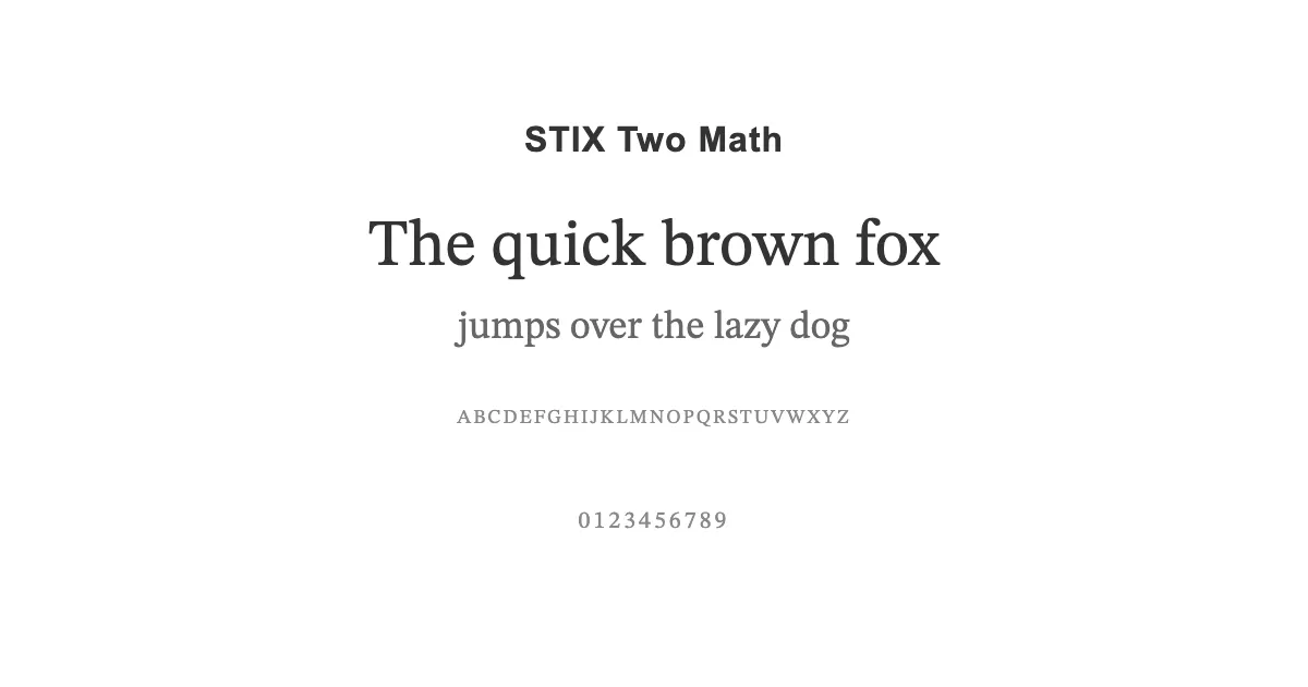 STIX Two Mathのサムネイル画像