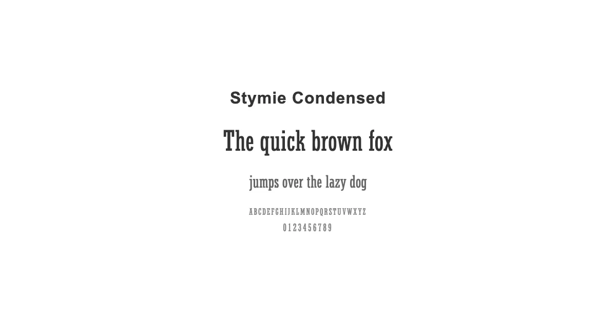 Stymie Condensedのサムネイル画像