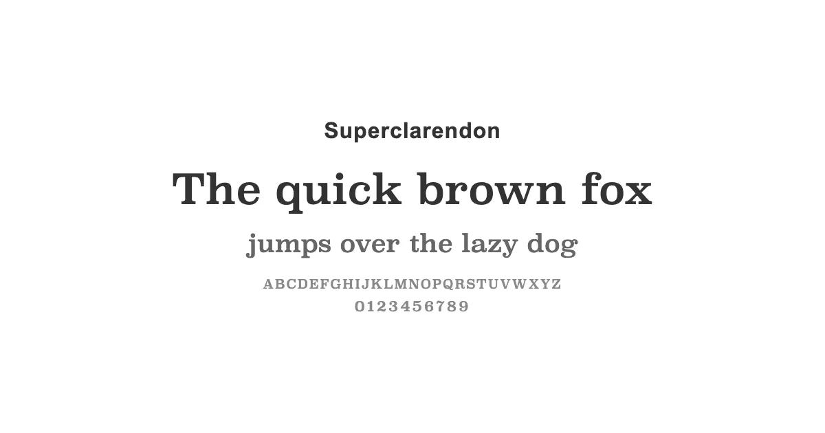 Superclarendon のサムネイル画像