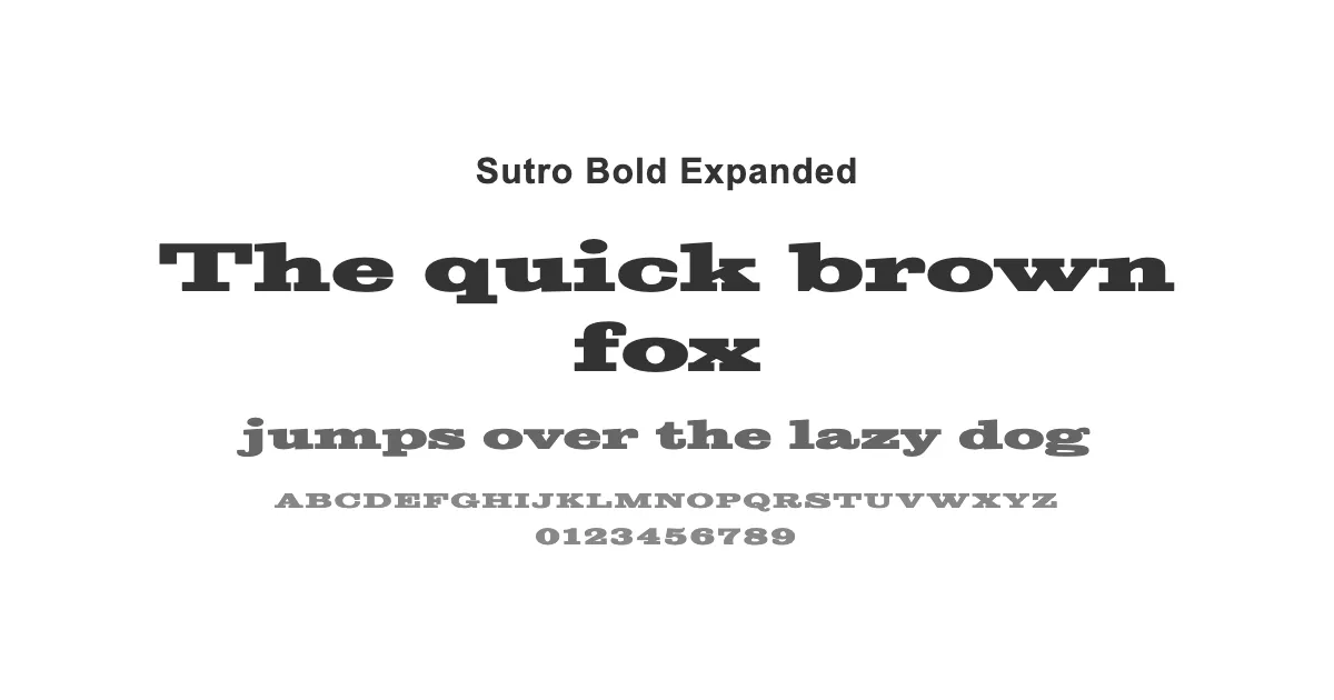 Sutro Bold Expandedのサムネイル画像
