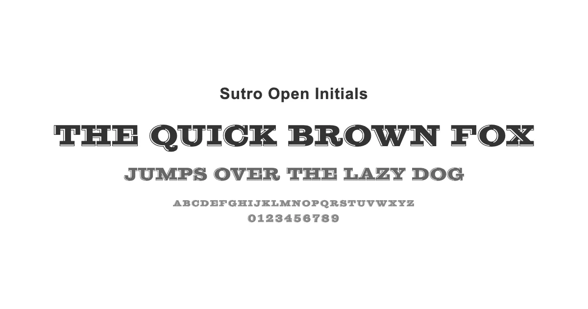 Sutro Open Initialsのサムネイル画像
